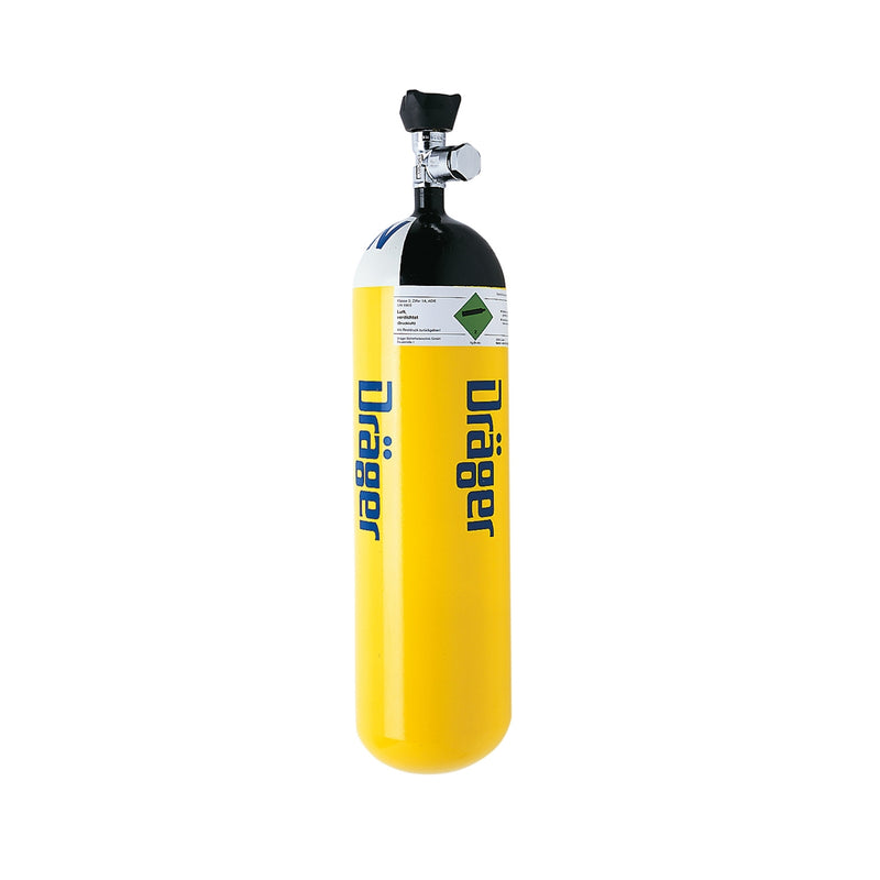 Dräger Compressed Air Steel Cylinders 9 Litre 200 bar with In-Line valve